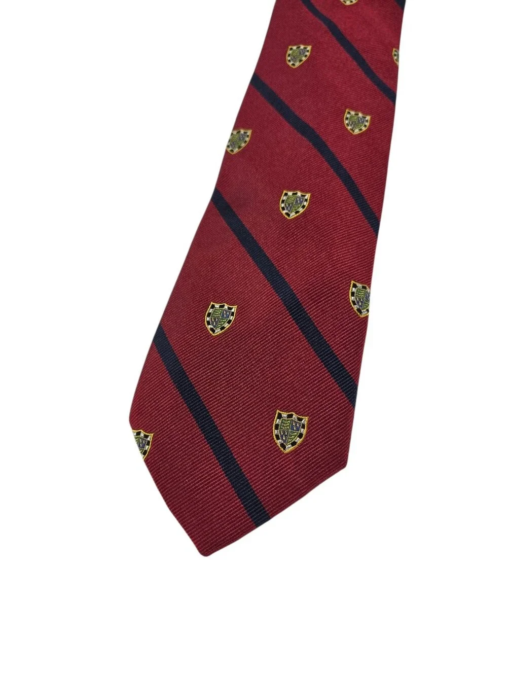 Polo Ralph Lauren Repp Narrow Club Tie Red Stripe Silk